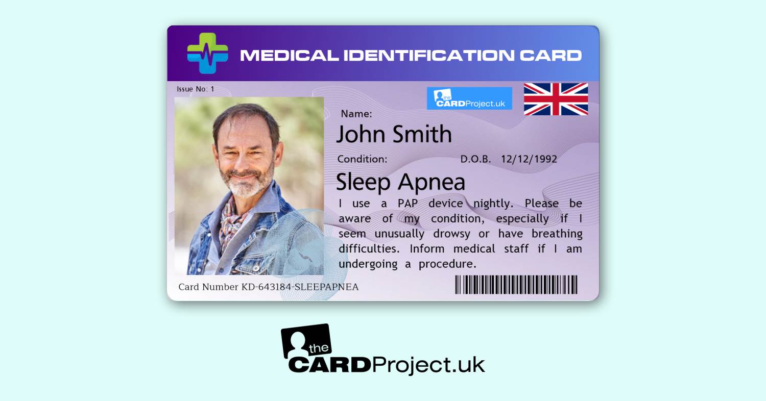 Premium Sleep Apnea Medical Card (FRONT)